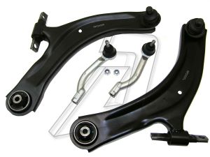 Nissan Qashqai Front Left and Right Wishbones and Tie Rod Ends Kit 54500JD000