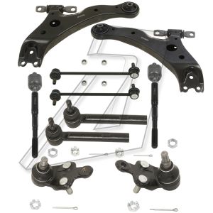 Lexus RX Front Left and Right Suspension Control Arms Ball Joints Tie Rod Rack End and Anti Roll Bar Link 48069-33050