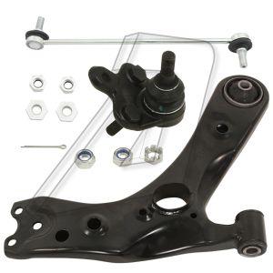Toyota Prius Front Right Control Arms Wishbone with Ball Joint Anti Roll Bar Link 48820-02070