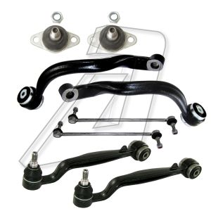 Land Rover Range Rover Front Left and Right Suspension Control Arms with Ball Joint and Anti Roll Bar Link RBJ500920